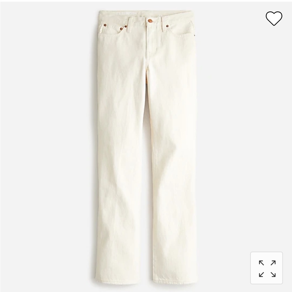 J.Crew full length Demi-boot Jean in ecru size 25 👖